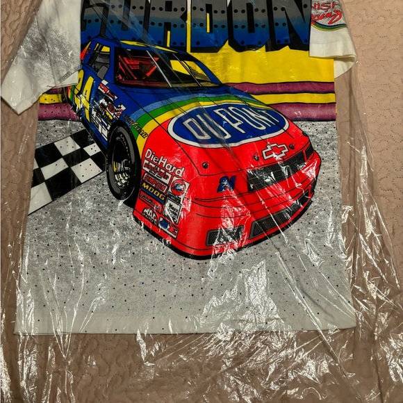 VTG 1 Nascar Jeff Gordon Ready To Rumble 24 Over All Print T Shirt Small Vivid T - Picture 3 of 9